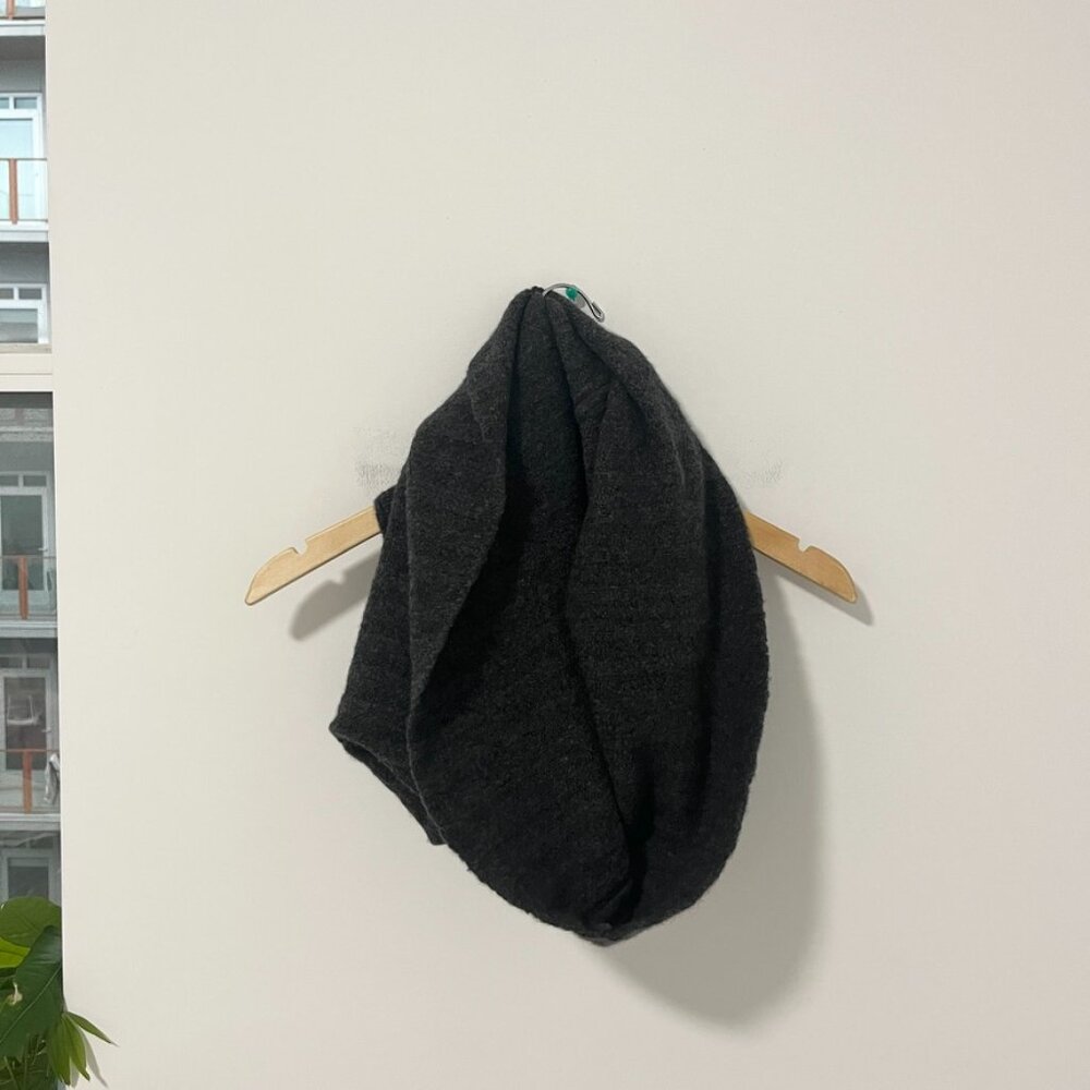 Women's Gray Fuzzy Infinity Scarf